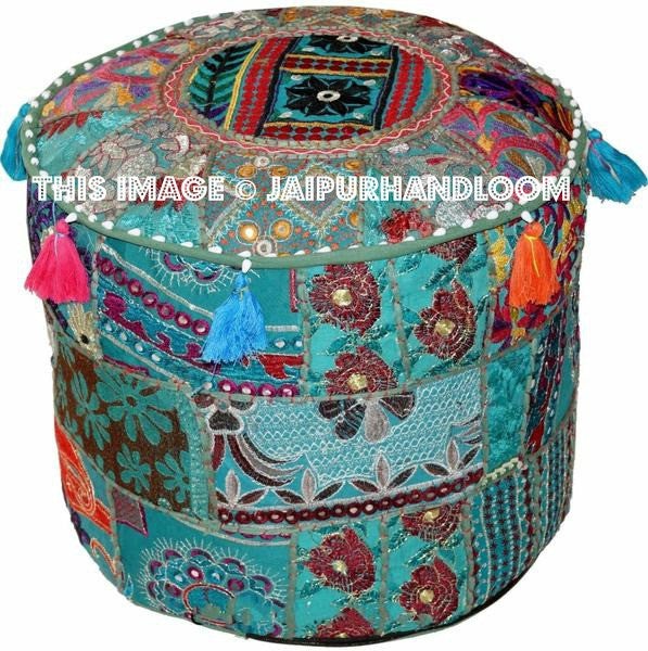 Shellharbour Ottomans & Poufs - 18X13 inches-Jaipur Handloom