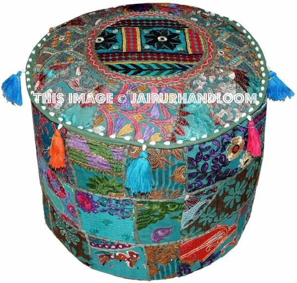 Shellharbour Ottomans & Poufs - 18X13 inches-Jaipur Handloom