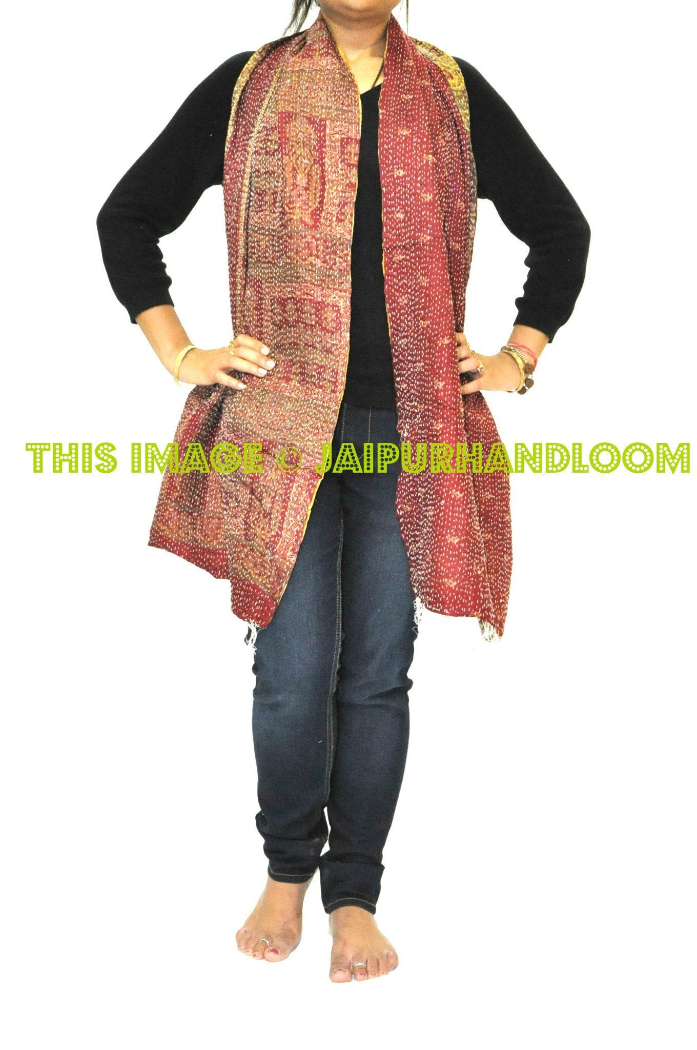 Silk Kantha Scarves - Motia