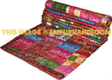 Silk Sari kantha Patola Blanekt vintage kantha throw blankets