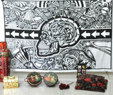 Skull Tapestries Grateful dead psychedelic Tapestry Wall hanging Dorm Decor-Jaipur Handloom
