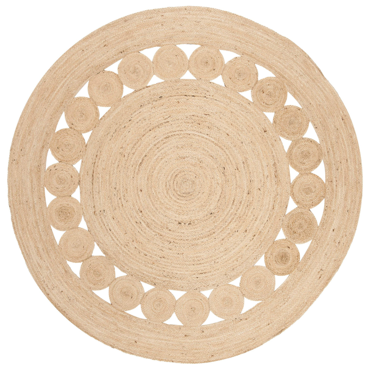 Hand-braided patio area rug carpet
