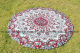 Star Mandala Round Beach Blanket Bohemian Cotton Sofa Throw Yoga Mat-Jaipur Handloom