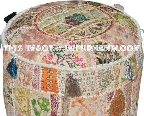 Storage Benches, Ottomans & Cubes, Pouf-Jaipur Handloom