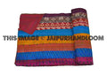 Stripes Unique vintage silk patola sari kantha quilt throw blankets