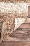 Natural Jute Braided Rugs Indian Hand Woven Floor Mat 2X8 ft-Jaipur Handloom