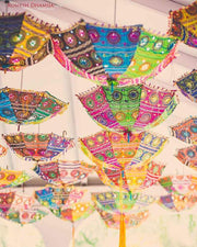 Sun Protection Women Umbrella Indian Handmade Patchwork Parasol Wedding Decor Umbrella - 10 pcs Wholesale Lot Embroidery Umbrella-Jaipur Handloom