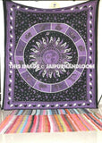 Sun and Moon Tapestry purple zodiac tapestry wall tapestry for dorms-Jaipur Handloom