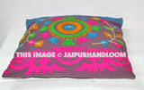 Suzani Throw Pillow, Decorative Brown Pillow, Indian Pillow Cover, Pillowcase, Indian Cushion Cover-Jaipur Handloom