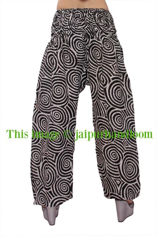 Swirl harem pants Elastic Drawstring Waist Travel pants yoga pants