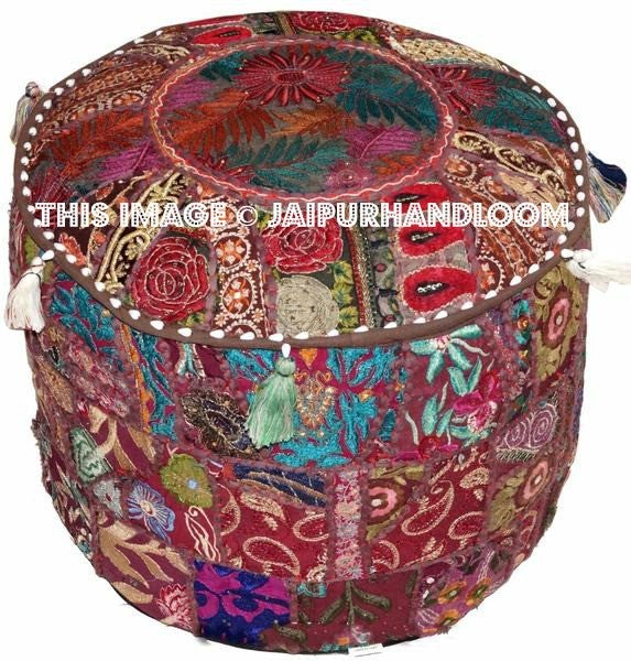 Tamworth Poufs - 18X13 inches-Jaipur Handloom