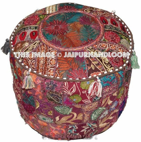Tamworth Poufs - 18X13 inches-Jaipur Handloom