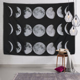 Moon Phase Change Wall Decor Tapestry for Dorm Room