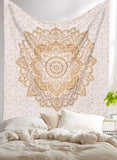 Tapestry Wall Hanging Mandala Gold Tapestry Flower Tapestry