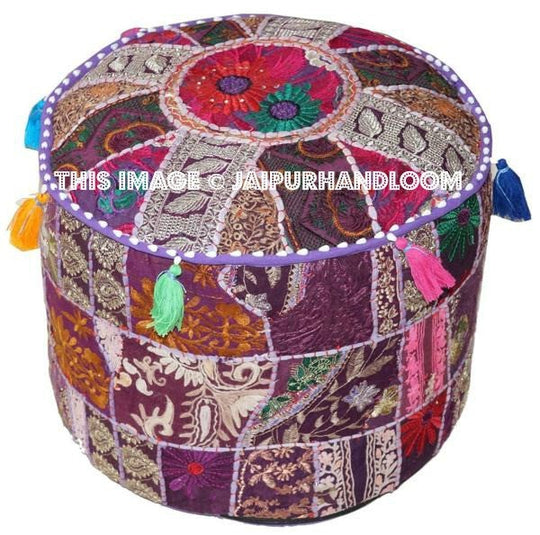 Taree Ottomans & Poufs - 18X13 inches-Jaipur Handloom