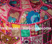 Tasmania Pouf ottomans - 22X12 inches-Jaipur Handloom