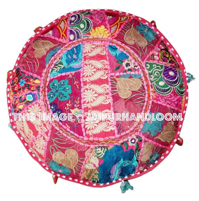 Tasmania Pouf ottomans - 22X12 inches-Jaipur Handloom