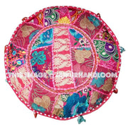 Tasmania Pouf ottomans - 22X12 inches-Jaipur Handloom