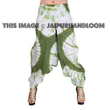 Thai Tie Dye Harem Pants Wide Leg Yoga Legging Burning Man Pants