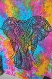 Tie Dye elephant Tapestry wall hangings college Dorm tapestry poster-Jaipur Handloom