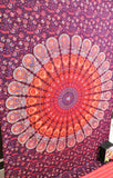 Trippy Mandala Tapestry Indian Mandala Twin Bed cover Hippie Beach Throw-Jaipur Handloom