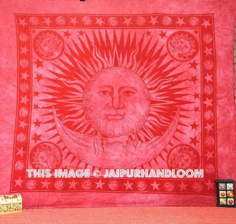 Trippy Sun and Moon tapestry Wall hanging