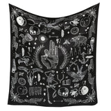 Trippy Wall Hanging Tapestry Witchy Black Gothic Tapestry Poster