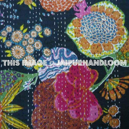 Tropicana Kantha Quilt Queen Size-Jaipur Handloom