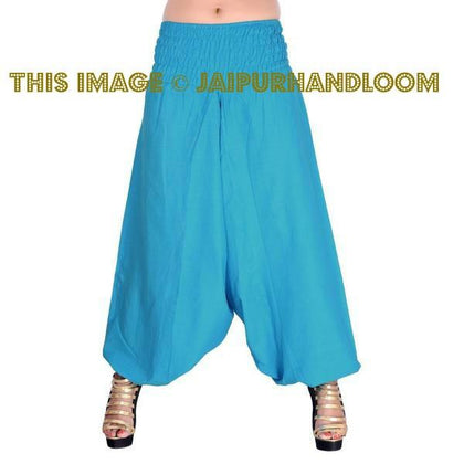 Turquoise Blue Yoga Legging Women Harem Pants Hippie Mens Harem Trousers