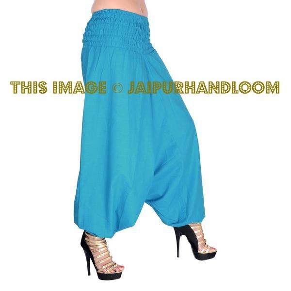 Turquoise Blue Yoga Legging Women Harem Pants Hippie Mens Harem Trousers