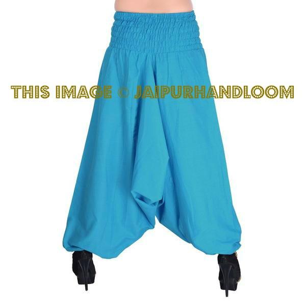 Turquoise Blue Yoga Legging Women Harem Pants Hippie Mens Harem Trousers
