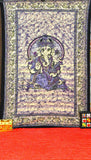 Twin Blue Ganesha Tapestry Wall Hanging Ganesha Tapestries-Jaipur Handloom