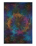 Twin Blue Tie Dye Tapestry sun and moon tapestry hippie tapestries-Jaipur Handloom