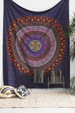 Twin Dorm Bedding Psychedelic Dorm Tapestry College Room Wall Hanging-Jaipur Handloom