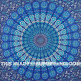 Twin Indian Blue Hippie Mandala Tapestry Wall Hanging Boho Gypsy Decor-Jaipur Handloom
