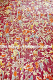 Twin Kantha Quilt in Bird, Floral Quilt, Kantha Blanket, Kantha Bedspread, Twin Bedspread, Bed Cover, Indian Bedspread, Bedding, Coverlet-Jaipur Handloom