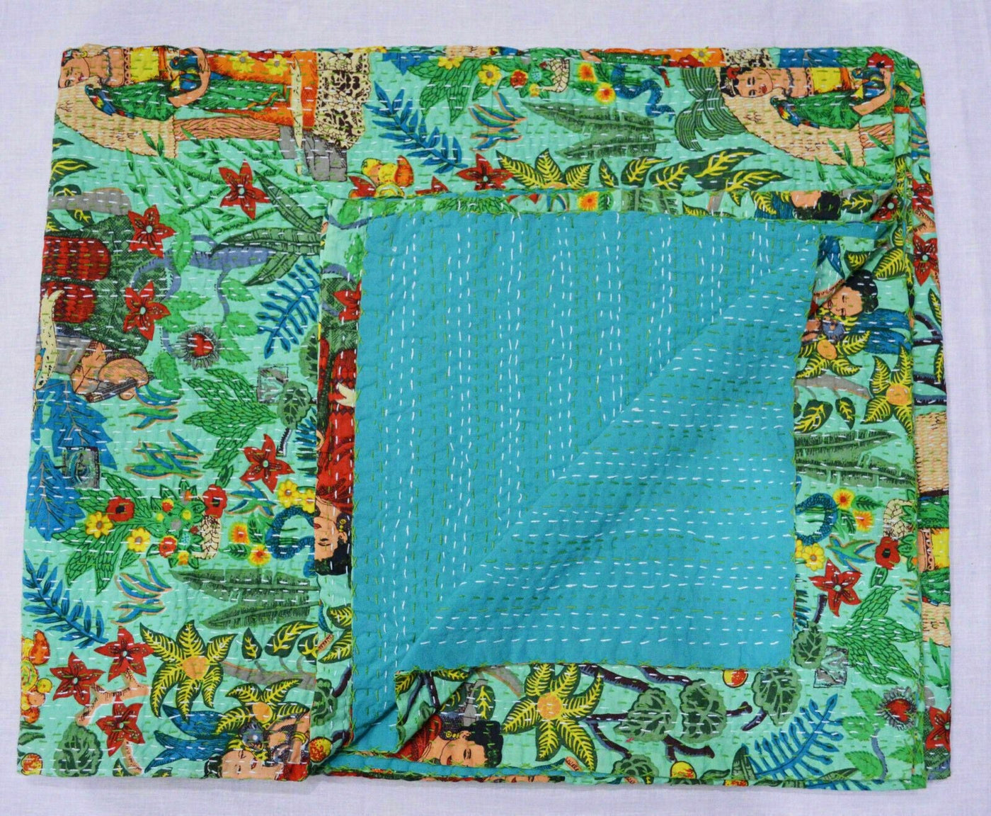 Frida Kahlo Kantha Bed cover