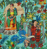 Frida Kahlo Twin Kantha Bedspread