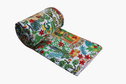 100% Cotton Quilted Frida Kahlo Kantha Blanket