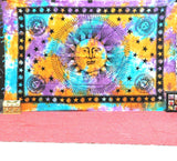 Twin tie dye Sun and Moon Tapestry Wall Hanging Hippie Wall Tapestry-Jaipur Handloom