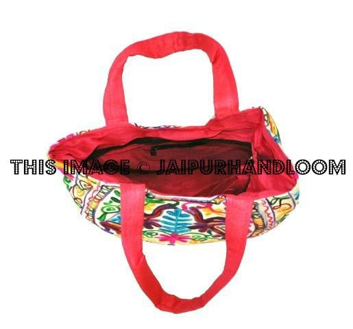 Two Elephants Handmade Women's Handbag Tote Ethnic Shoulder Boho Bag-Jaipur Handloom