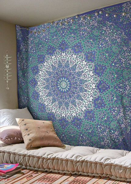 Urban Outfitters Star Mandala Tapestry Dorm Room Bedding Set Blanket-Jaipur Handloom
