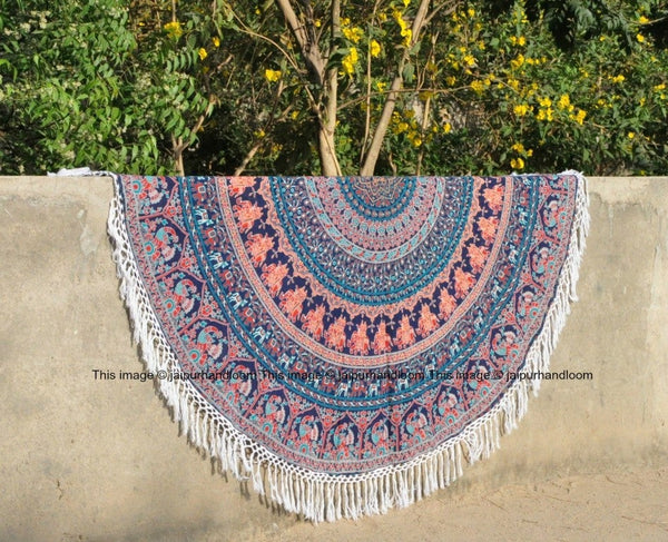 Vidya Round Towels-Jaipur Handloom