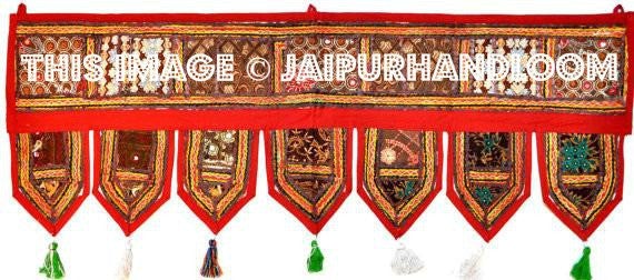Vintage Handmade Cotton Door Hanging Ethnic Topper Toran-Jaipur Handloom