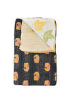 floral kantha quilt blanket