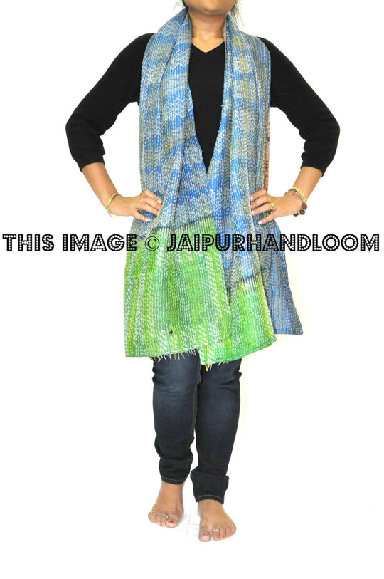 Vintage Kantha Scarf - Harp-Jaipur Handloom