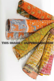 Vintage Kantha Silk Scarves -Wholesale 10 pc-Jaipur Handloom