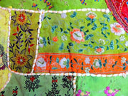 Vintage embroidered bed cover Camel applique patchwork bedding Blanket-Jaipur Handloom