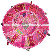 Vintage pouf ottoman-Jaipur Handloom