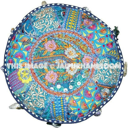Vintage pouffe-Jaipur Handloom
